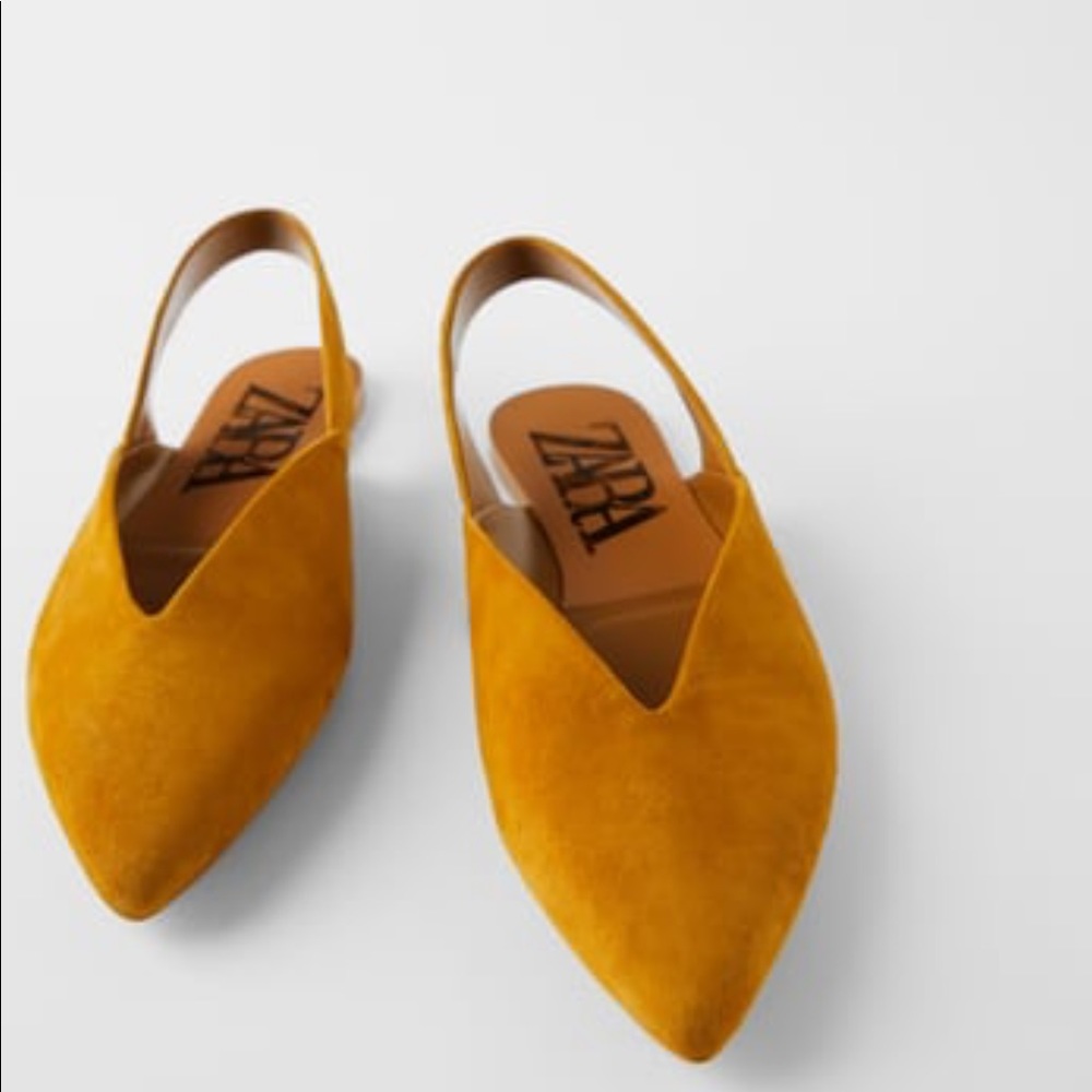 COPY - Zara Split Leather Slingback Flats